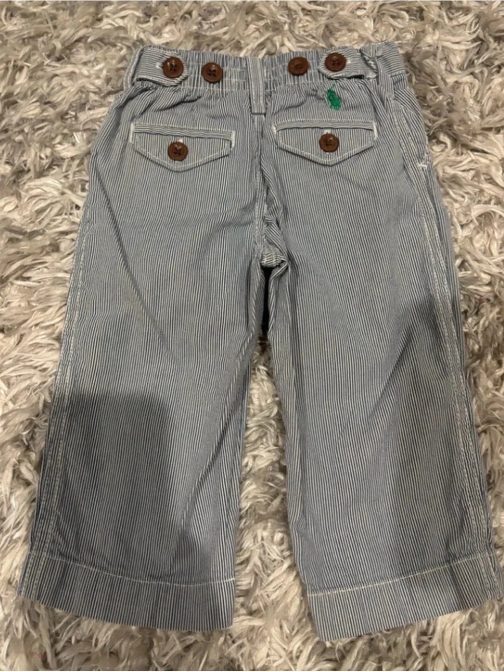 Ralph Lauren Blue and White Pinstripe Kids Pants Size 12M
